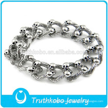 Eagle Head Punk Stainless Steel Biker Gothic Skull Men's Bracelet Heavy Jewelry Design